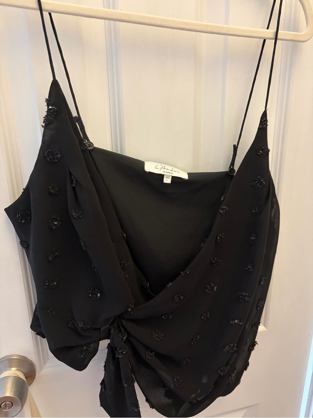 Revolve Black Date Night Top